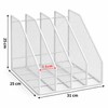 Metal Mesh Desk File Organizer for Documents and Books –