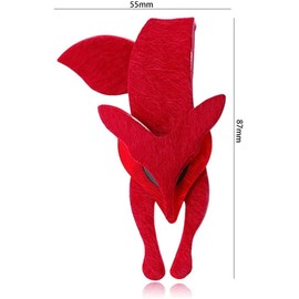 Fashion Fox Pin Brooch For Women Big Cute Acrylic Animals Brooch Lapel Pin Vintage Scarf Clip Female Jewelry