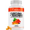 BioHerb | Cúrcuma + Jengibre + Pimienta Negra – Extremadamente Eficaz – 90 Cápsulas (45 Días) – Soporte Anti-Inflamatorio para Articulaciones y Bienestar General