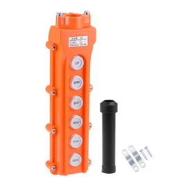 uxcell Hoist Crane Pendant Control Station Push Button Switch 6 Ways