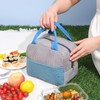 Taoluwin Insulated Lunch Bag, Corduroy Thermal Lunch Tote Bag with