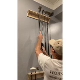 Horne Golf Golf Club Display Shelf Rack 8 Club Holder Hand Crafted Real Wood