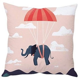 The Purple Tree Polyester and Polyester Blend 260 TC Cushion Cover, 12 x 12 Inch, Multicolour, 1 Pieces