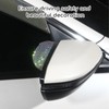 Car 2-PC Rear Mirror Rainproof Diamond Studded Rain Eyebrow Anti