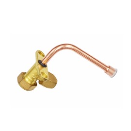 Boginity Air Conditioner 3-Way Globe Valve Elbow for 1/4 Port. Copper Pipe Bend 90° Three-Way Globe Valve(1/4)