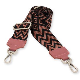 Brise Bag Strap for Men and Women, 5 cm Wide Shoulder Strap, Adjustable 80-130 cm Bag Strap Made of Polyester Fabric and Leather, Stylish Strap with 360° Rotating Head, DIY Accessories, Dusky Pink -