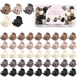Kavya Pack of 50 Mini Hair Clips, Matt, Non-Slip Hair Clip, Small for Thin Hair, Hair Clips, Accessories for Girls & Women, Braids and Bun