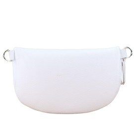 NURPELLE Genuine Leather Bum Bag for Women, Stylish Belt Bag with Removable/Adjustable Wide Belt, Crossbody Bag for Women, High-Quality Shoulder Bag, Versatile Everyday Bag, White-4, S, Crossbody Bag