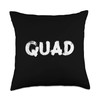 Quad, On All Fours Quadrobist Quadrupedal Workout Quadrobics Throw Pillow