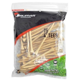 Orlimar 4-Inch Golf Tees 75-Pack (Natural)