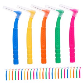 Outanaya 30pcs Interdental Brush Portable Tooth Cleaning Tool for Narrow Gaps Includes for Home Travel Daily Oral Hygiene