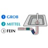 3 PHASEN ABFLUSSREINIGER WENKO GROB MITTEL FEIN ROSTFREIN EDELSTAHL NEU