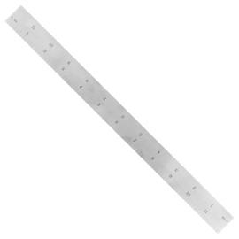 PEC Tools Rigid 12" 4R Stainless Steel Ruler, Machinist Metal Ruler Scale with Markings 1/8, 1/16, 1/32 & 1/64 Made in USA