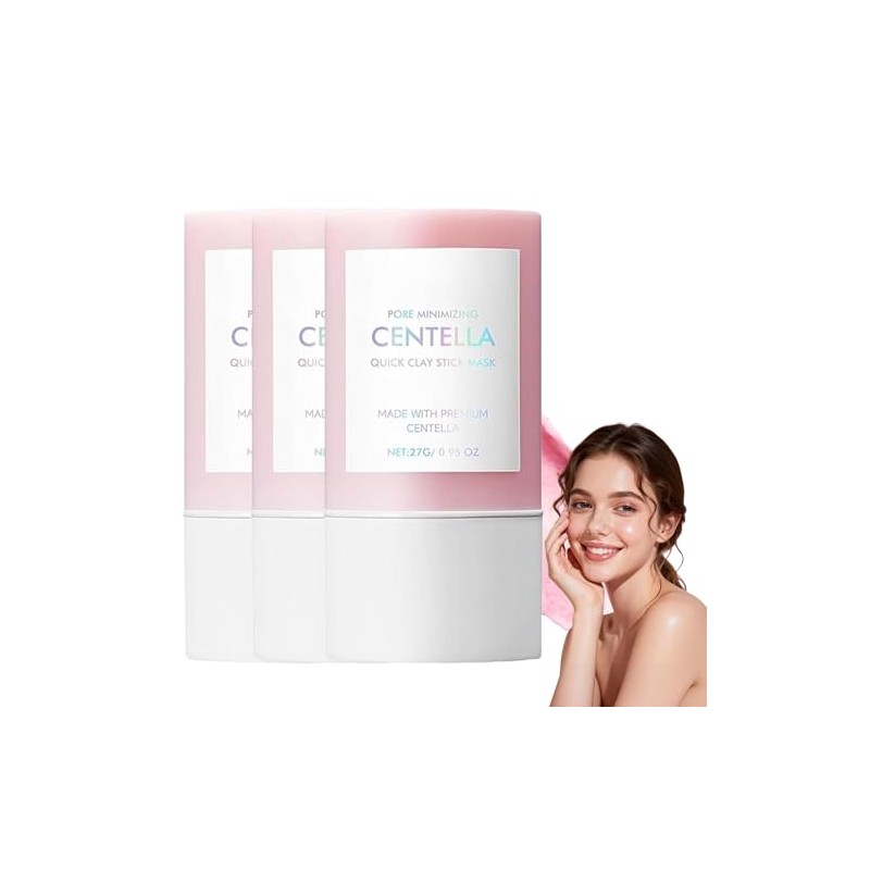 3PC Mascarilla de Arcilla en Barra con Centella Asiática,Poremizing Quick