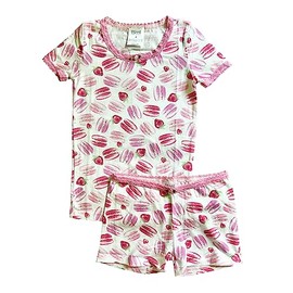 ESME Girl's Short Sleeve Shorts set size 4 Strawberry