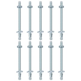 DTGN 1/4" x 4" Wedge Anchors - 20Pack - Good for Cement and Concrete Wall - Carbon Steel Zinc Plated Screw Bolt Nut Expansion Tube Fasteners