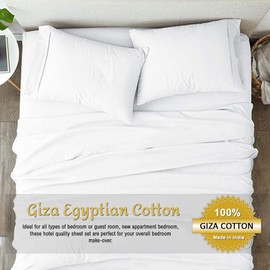 Giza Cotton Sheets Full Sheets-Giza Cotton Sheets Full Size Giza Sheets – My-Giza-Sheets 100% Certified Long Staple Giza Cotton Sheets Set (Full Size, White)