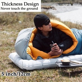 windhike Naturehike 5.8/8.8 R-Value Camping Sleeping Pad,3.1"-4.7" Ultra-Thick,1-1.4LB Ultralight Camping Mat with Inflatable Bag,Backpacking Inflatable Foam Camping Mat for Car,Hiking