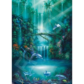 2000 Piece Jigsaw Puzzle Enchanted Pool Super Small Piece (15.0 x 20.9 inches (38 x 53 cm)