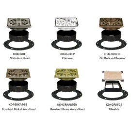 Schluter Kerdi-Drain Grate Kit- Brushed Brass