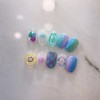 Happy Smile ◡̎Handmade Nail Tips - Almond / 해피스마일 ◡̎수제네일팁