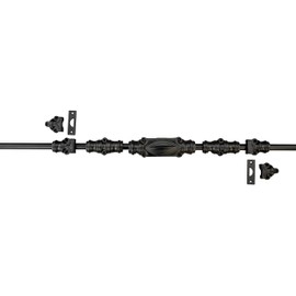 STALLION HARDWARE Iron Plain Door Cremone Bolt 9' Heavy-Duty Black Powder Coated Door Hardware for Renovation, Rustic & Farmhouse Décor