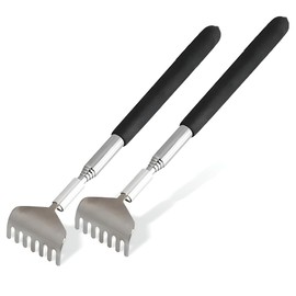 2 x Extendable Back Scratcher for Itch Relief, 20cm to 68cm Non-Slip Grip Portable Metal Hand Back Scratch Massager Tool Telescopic Ideal for Adults, Men & Women (Assorted Colour)