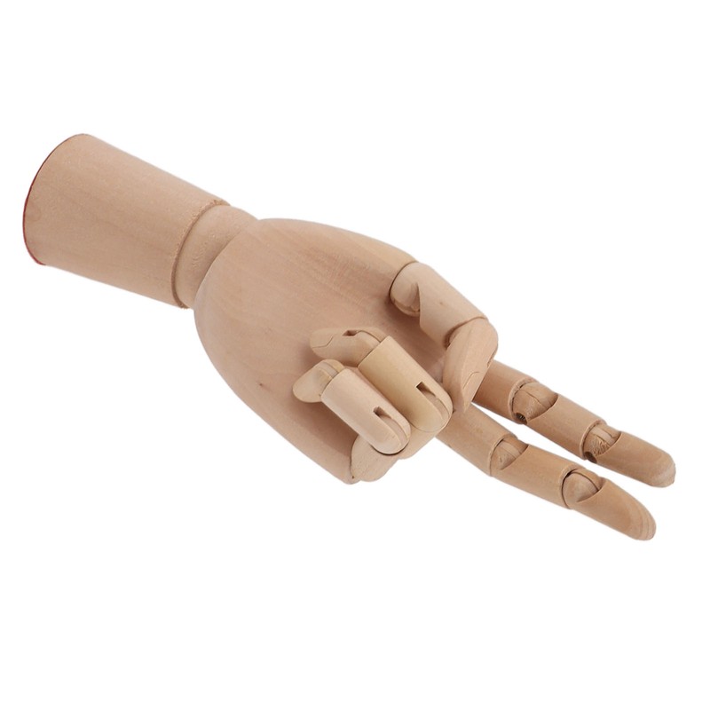 Flexible Wooden Hand Model Moveable Wooden Artists Manikin Hand Figure