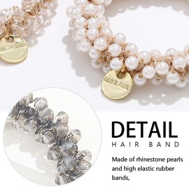 JEYORZY Pack of 3 Hair Bobbles, Elastic Ponytail Holder, Stylish Ponytail Holder for Women and Girls, Stylish Braided Hair Scrunchie