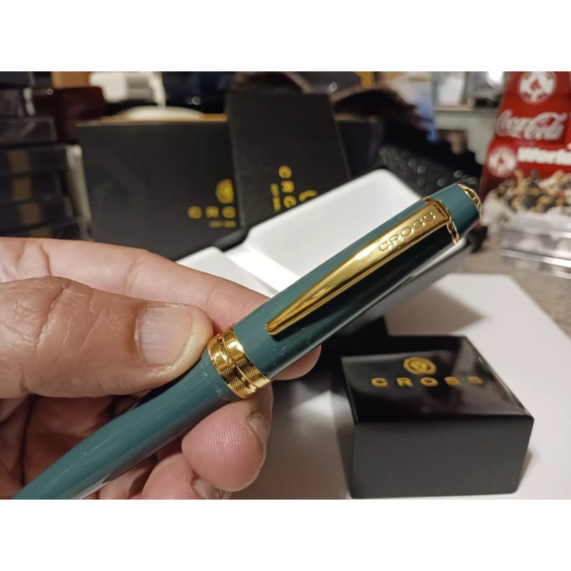 Cross Classic Green and Gold Ballpoint Pen New Christmas BIRTHDAY