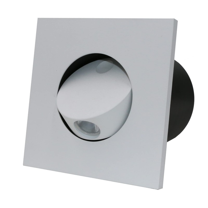 LUMINTURS 3W LED Wall Recessed Step Stair Lighting Bedside Reading