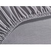 Visaggio Microfibre Fitted Sheet 90-100 x 200 cm Grey Microfibre