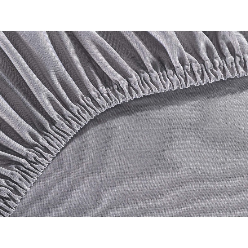 Visaggio Microfibre Fitted Sheet 90-100 x 200 cm Grey Microfibre