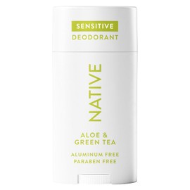 Native Desodorante Sensible | Desodorante Natural para Mujeres y Hombres, Libre de Aluminio, Sin Bicarbonato de Sodio, Sin Ftalatos, Sin Talcos, Aceite de Coco y Manteca de Karité | Aloe y Té Verde(Se