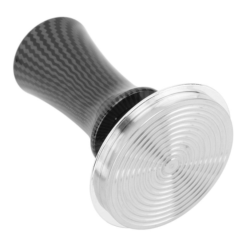 Coffee Hand Tamper 53mm Stainless Steel Balanced Base Carbon Fiber