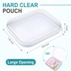 Sanwuta 10 Pcs Hard Zipper Case Clear Hard Pouches Plastic