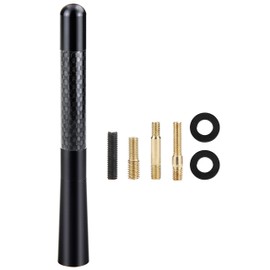 Tecreddy Short Car Antenna Mast Carbon Fiber Truck Vehicle Replacement Antenna 4.7 inch Compatible with Ford, Dodge, Toyota, Nissan, Mazda
