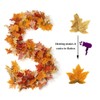 2pc Autumn Maple Leaves Garland, 5.74ft Fall Artificial Hanging Garland