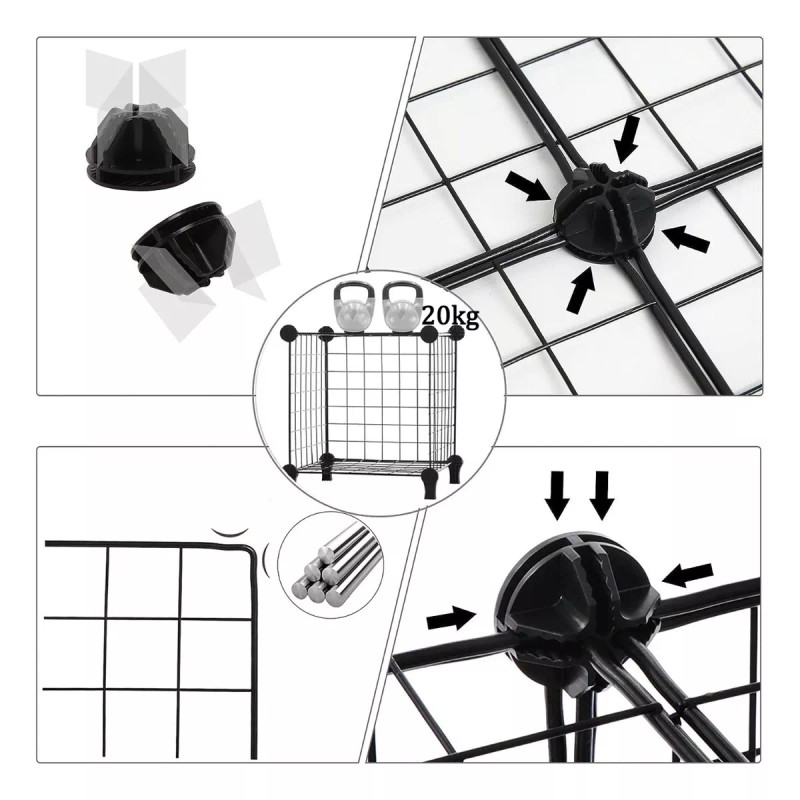 Gmdr Multi Organizador De Metal Hogar 9 Cubos Para Almacenar