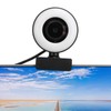 HD Webcam 1080P Computer Web Camera with Light and Built-in