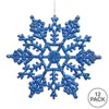 Vickerman Glitter Snowflake Christmas Ornaments with 12 per PVC Box,