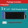 Lonely Binary 3-Pack 0.91” OLED Display Module – I2C Interface,