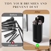 WANGDAWING Makeup Brush Holder with Lid, One Touch for Open,