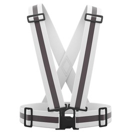 A-SAFETY Safety Vest, Orange, Reflective Vest, Fluorescent Belt, High Visibility, Adjustable, Bicycle, Motorcycle, Traffic Security, Night Security, Guidance, Guardman, For Construction Sites, White