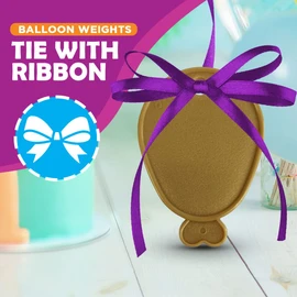 SOL SOL 24pk Helium Balloon Weights - Gold Plastic Party Accessories - Perfect for Securing Balloons at Birthdays, Weddings, New Year - Heavy Duty 205g Weights for Decorations and Large Celebrations