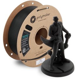 Polymaker HT-PLA-GF Filament 1.75mm Black, High Temp PLA for 3D Printing, Heat Resistant to 150°C, Easy to Print, Easy to Anneal, Works with Most FDM Printers, 1kg Spool