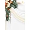 Wedding Arch Draping Fabric,2 Panels 28" x20ft Ivory and Cream