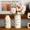 Ninehaoou 2 Pcs Ceramic Small Vase Rustic Farmhouse Vase Boho