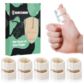 5 piezas de férulas para pulgar, férula pequeña para dedo gatillo - dedo roto - artritis - enderezado, soporte para dedo índice - medio - anular - meñique (beige)