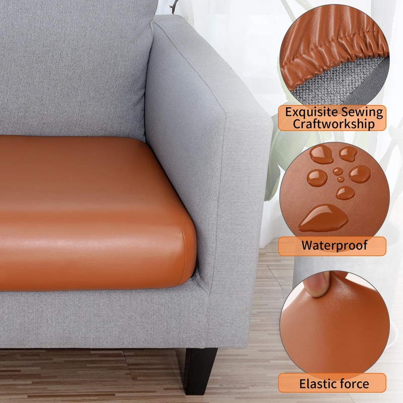 YISUN Waterproof PU Couch Seat Covers, Stretch Individual Seat Cushion